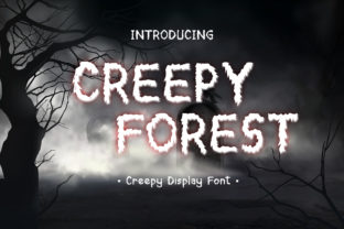 Creepy Forest Font for Halloween Craft Projects