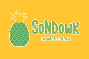 Sondowk - A Handwritten Display Font for Creative Projects